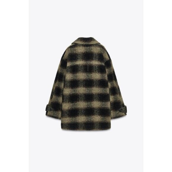 ZARA CHECK WOOL BLEND COAT ZW COLLECTION LIMITED EDITION - Picture 10 of 11